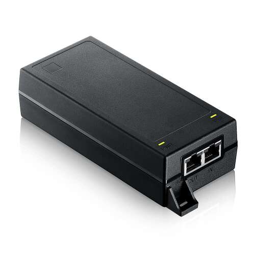 ZyXEL PoE12-60W 5G PoE++ Injektor, crni, pogled pod kutom