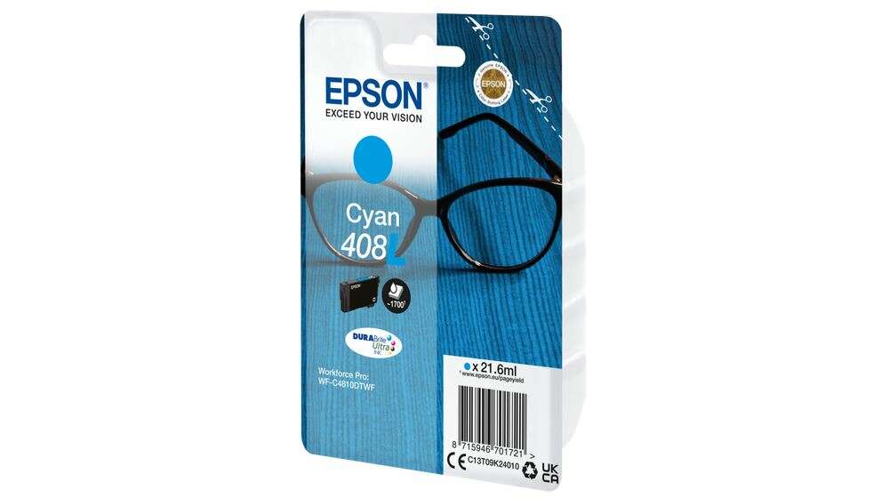 Epson T09K2 Tintapatron Cyan 21,6ml No.408L, C13T09K24010