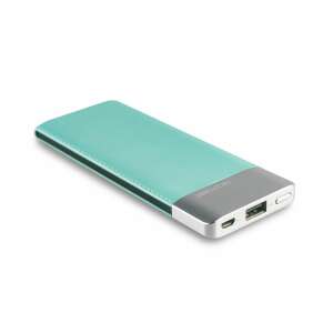 RealPower PB-5500 Fashion power bank, цвят езеро синьо, изглед под ъгъл - Външна батерия и Powerbank