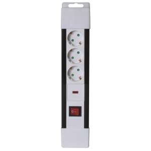 SAL NVP 03K/WH Защитен контакт с 3 гнезда и прекъсвач, 2m бял - Електрическа инсталация