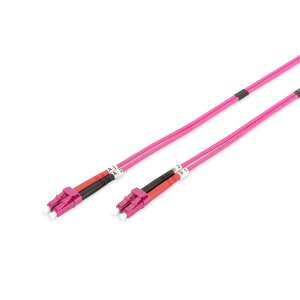 Digitus DK-2533-10-4 LWL-Kabel, 10 Meter, I-VH OM2 Violet, rosa Kabel - Digitus