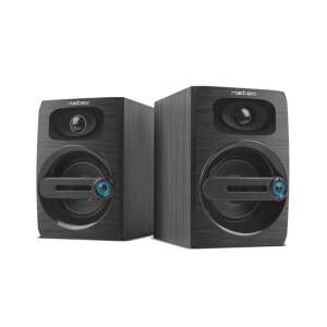 Natec Cougar Speaker Black NGL-1641, система от високоговорители 2.0, черен, дизайн от дърво - Natec