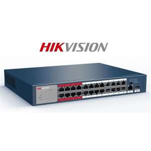 Hikvision DS-3E0326P-E/M(B) 24-Port PoE Switch Gigabit Uplinkkel - Hikvision
