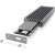 RaidSonic IcyBox IB-1817M-C31 externé puzdro pre M.2 NVMe SSD, otvorené, zobrazujúce slot M.2 a skrutky
