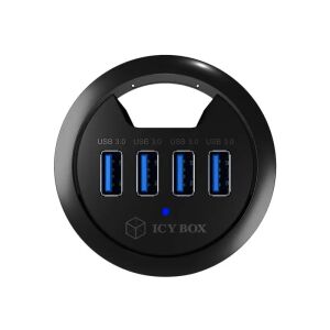 ICY BOX IB-HUB1403 USB 3.2 Gen 1 (3.1 Gen 1) Type-A 5000 Mbit/s Negru (IB-HUB1403) 134283809 - RaidSonic