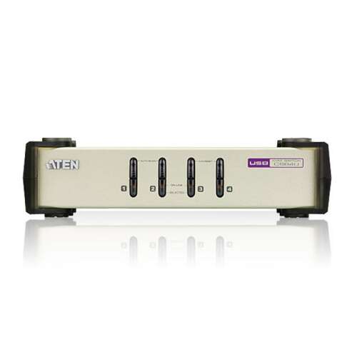 Aten 4-портов PS/2-USB VGA KVM превключвател, CS84U-AT, преден изглед