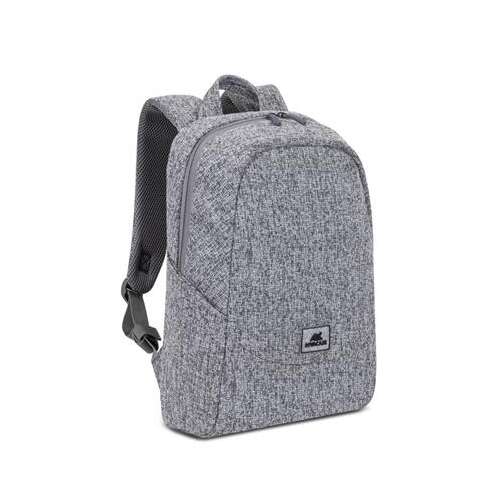 RivaCase 7923 Laptop-Rucksack, hellgrau, 13,3 Zoll, wasserdicht, Tweed-Material