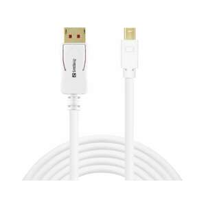 Sandberg DisplayPort - Mini DisplayPort 1.4 kábel, fehér, 2 méter, 8K60Hz - Sandberg