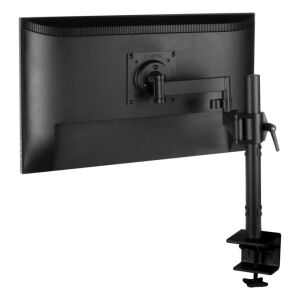 Arctic X1 Desk Mount Monitor Arm in black, holding a monitor - Monitor Stand