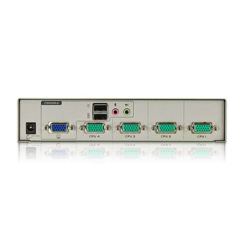 ATEN CS74U 4-Port USB VGA/Audio KVM Switch widok z tyłu z portami
