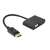 Gembird DisplayPort to HDMI and VGA adapter cable, black