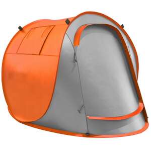 Cort plaja si picnic Sersimo, protectie UV, 210x130x90 cm, portocaliu gri