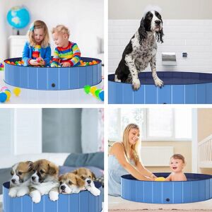 Sersimo Kismedence: Colaj cu copii și câini care se bucură de piscina de 100x30 cm, 230 litri. - Bestway