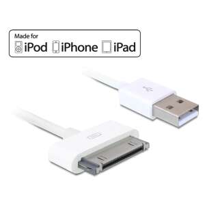 Kábel DeLock 3G USB pre dáta a napájanie, biely, 1,8 m, pre iPod, iPhone, iPad - Káble