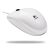 Weiße Logitech B100 Kabelmaus für Desktop-PC
