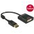 Адаптер Delock 62601, Пасивен, Displayport - DVI 1.2 4K, Черен (62601) 79220580
