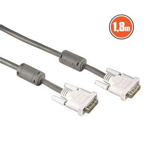 Hama DVI-D Dual Link Cablu 1,8m Gri 45077 - Cabluri DVI