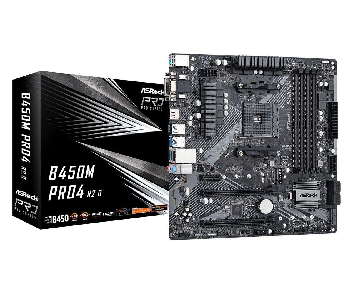 ASRock B450M PRO4 R2.0 90-MXBEG0-A0UAYZ