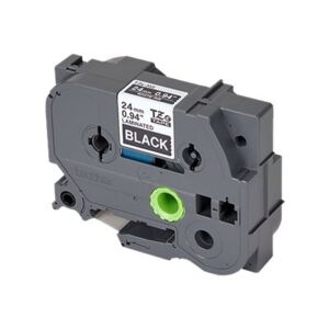 Brother TZE-355 24mm Black on White Laminated Label Tape Cartridge - Brother Label Maker and Tape