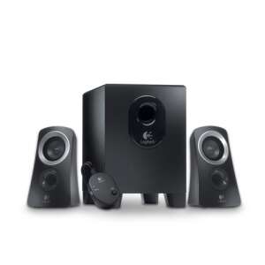 Logitech Z313 2.1 speaker system, black, with subwoofer and satellite speakers - PC speaker