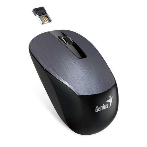 Genius NX-7015 Wireless Mouse, Iron Grey, 2.4GHz, 1600 DPI, BlueEye Sensor, USB Receiver