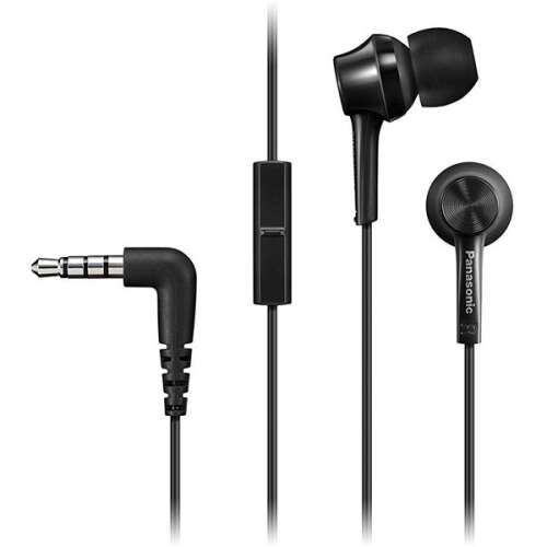 Panasonic RP-TCM115E-K fekete vezetékes fülhallgató mikrofonnal - Fülhallgató