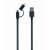 Kabel Gembird 2w1 combo, Lightning 8-pin (M) / microUSB do USB 2.0 (M), 1 m, czarny 82562306