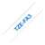 Brother TZe-FA3 12mm blue on white fabric tape