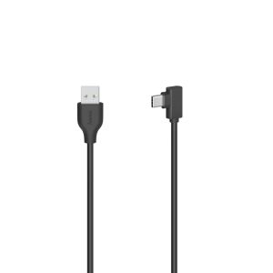 Zbliżenie kabla Hama USB 2.0 Typ C do USB A, złącze kątowe - Kabel USB