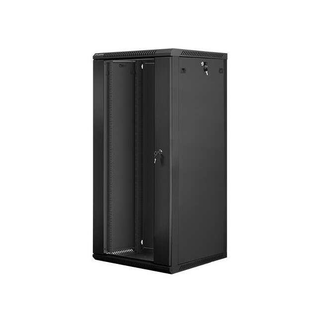 Lanberg 19" 27U Falra szerelhető Rackszekrény Black WF01-6627-10B