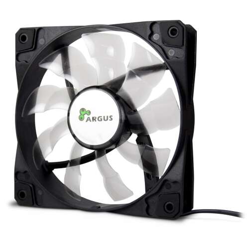 Argus L-12025 120mm PC ventilátor, fekete, 3-tűs vagy 4-tűs Molex csatlakozó