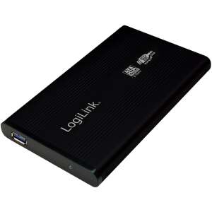 Logilink UA0106 2.5 inch SATA USB 3.0 Aluminum Black External Hard Drive Enclosure - Logilink External Hard Drive Enclosure