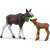 Schleich Wild Life Moose with Calf, realistic animal figurines for imaginative play