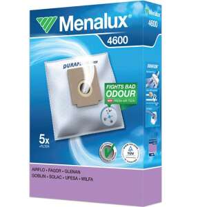 Menalux 4600 vacuum cleaner bags, 5 pack, compatible with Airflo, Fagor, Glenan, Goblin, Solac, Ufesa, Wilfa - Menalux