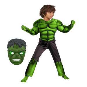 Hulk gyerek jelmez, L méret, zöld, 120-130 cm, maszk 62688489 Jelmezek gyerekeknek