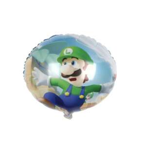 Super Mario & Luigi fólia ballon partikra, megfordítható, 45 cm 62689018 