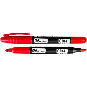 RICHMANN C014- red permanent marker, 2 tips, pack of 2 - Marker