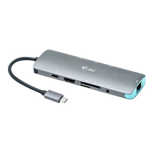 i-tec USB-C Metal Nano Dock 4K HDMI + Power Delivery 100 W докинг станция сив (C31NANODOCKLANPD) 143691273