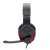 Oldalnézet a Redragon Themis H220 Gaming fejhallgatóról, a fekete és piros kialakítás látható