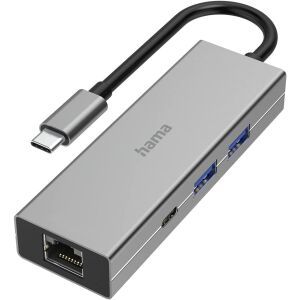 Hama USB-C Hub LAN porttal és USB 3.2 Gen 1 portokkal - Hama
