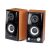 Genius SP-HF500A II 2.0 wooden PC speakers, angled view