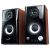 Genius SP-HF500A II 2.0 Speakers, wood finish, front view