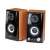 Genius SP-HF500A II 2.0 speaker system, black and wood finish