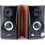 Genius SP-HF500A II 2.0 speaker system, black and wood finish