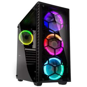 Carcasă PC Kolink Observatory RGB din sticlă călită, negru, cu ventilatoare RGB - Carcase PC