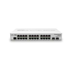 MikroTik CRS326-24G-2S+IN Cloud Router Switch, 24 porturi Gigabit Ethernet, 2 porturi SFP+, 512 MB RAM - MikroTik