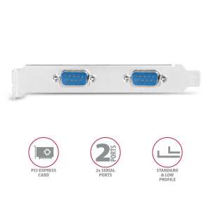 AXAGON - 2 Soros Port PCI-Express Kártya - PCEA-S2N