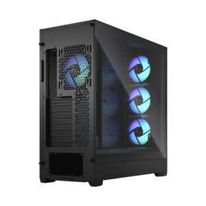 Počítačová skrinka Fractal Design Pop XL Air RGB White TG Clear, čierna, zadný pohľad - Fractal Design