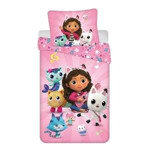 Gabby's Dollhouse bedding set, featuring Gabby and her cat friends, pink and white, for kids - Bedding - Youth and Adult