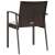 2 db Barna Polyrattan Kerti Szék Párnával - 56,5x57x83 cm 62773908